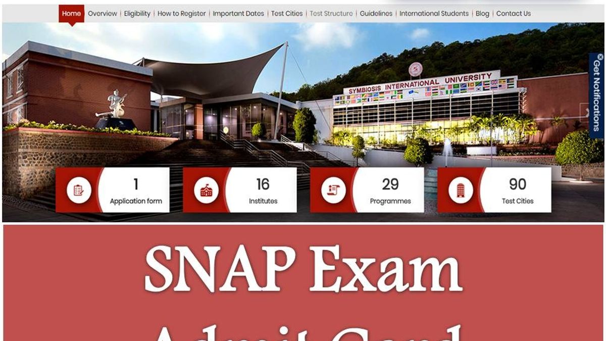 SNAP 2021 Admit Card (Out) Download Phase 2 Hall Ticket at